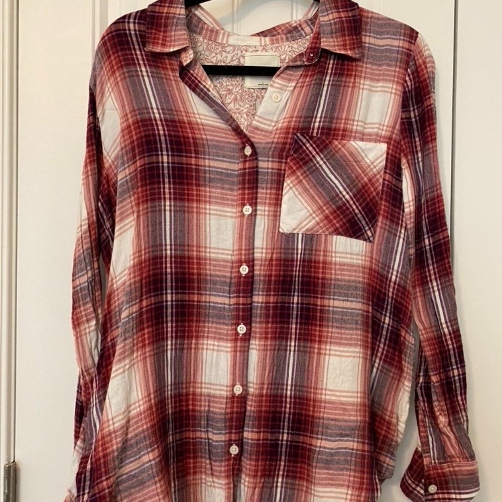Button Down Plaid Long Sleeve